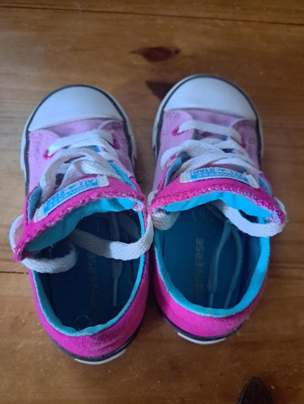 Converse Chuck Taylor All Star Low-Top Sneakers Toddler 8 Two Tone Pink Purple